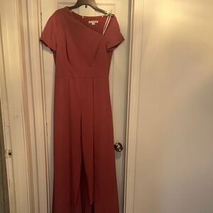 Pink jumpsuit with over skirt- Kay Unger